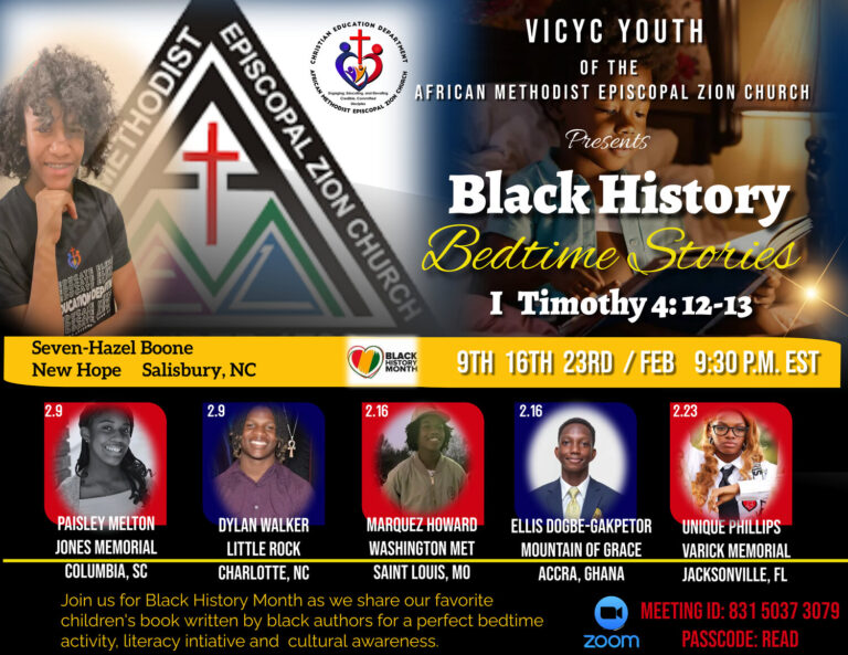 Zion Youth Host Black History Bedtime Stories