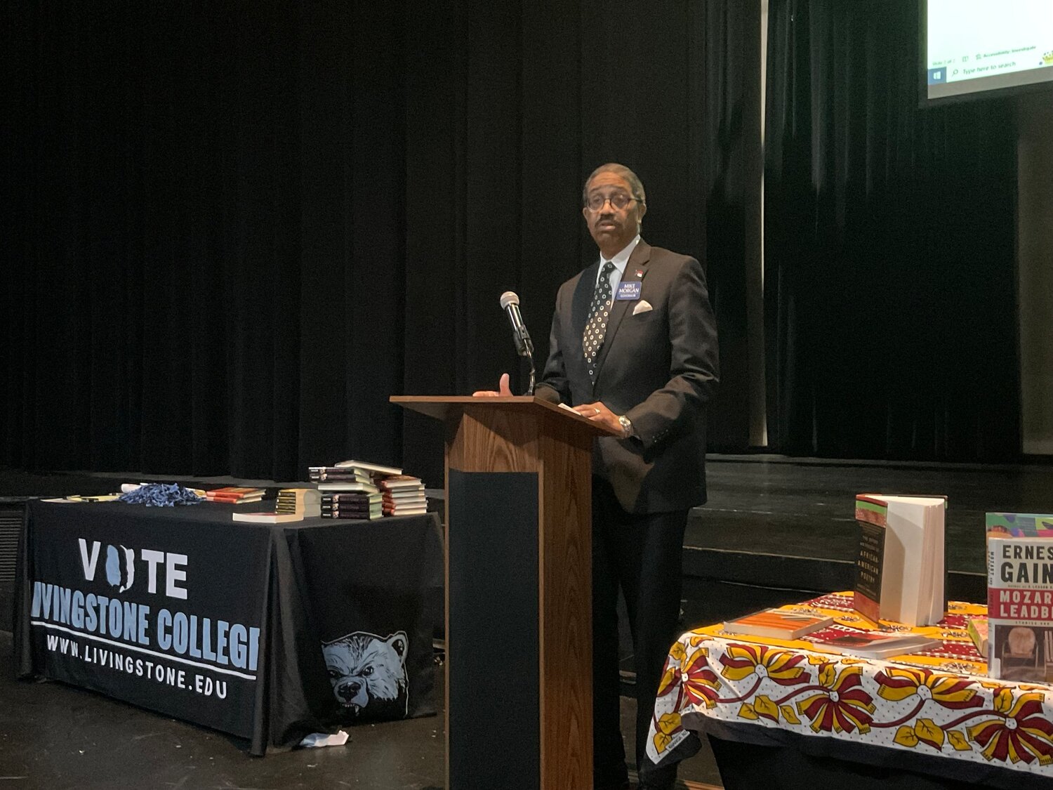 Mike Morgan visits Livingstone College for African American Read-In - Image