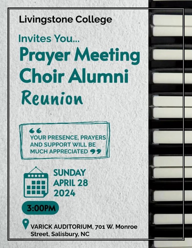 Livingstone College Prayer Meeting Choir Alumni to Perform Electrifying Concert in Commemoration of 64 Years of Gospel Message in Song