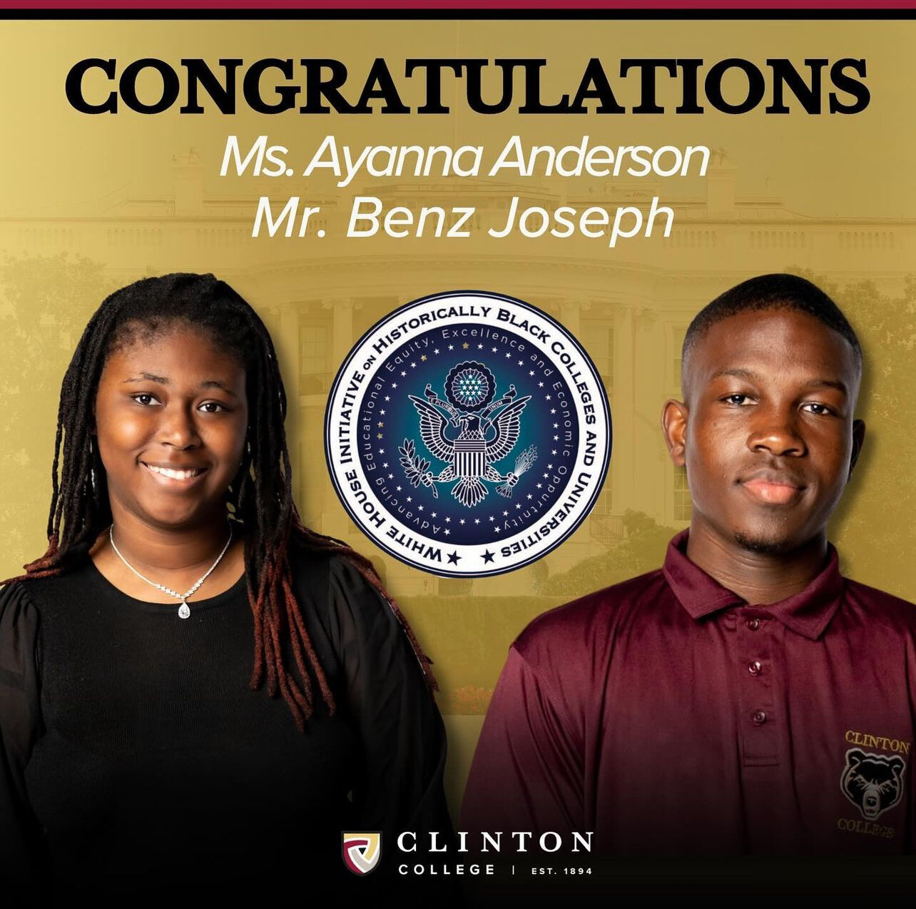 Clinton College Students Honored as 2024 White House HBCU Scholars - Image