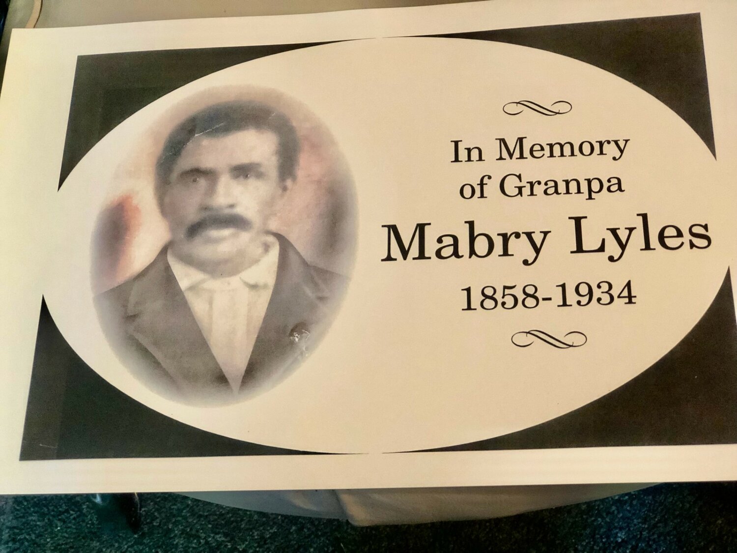 Mabry Lyles, is recognized by the State of South Carolina - Image