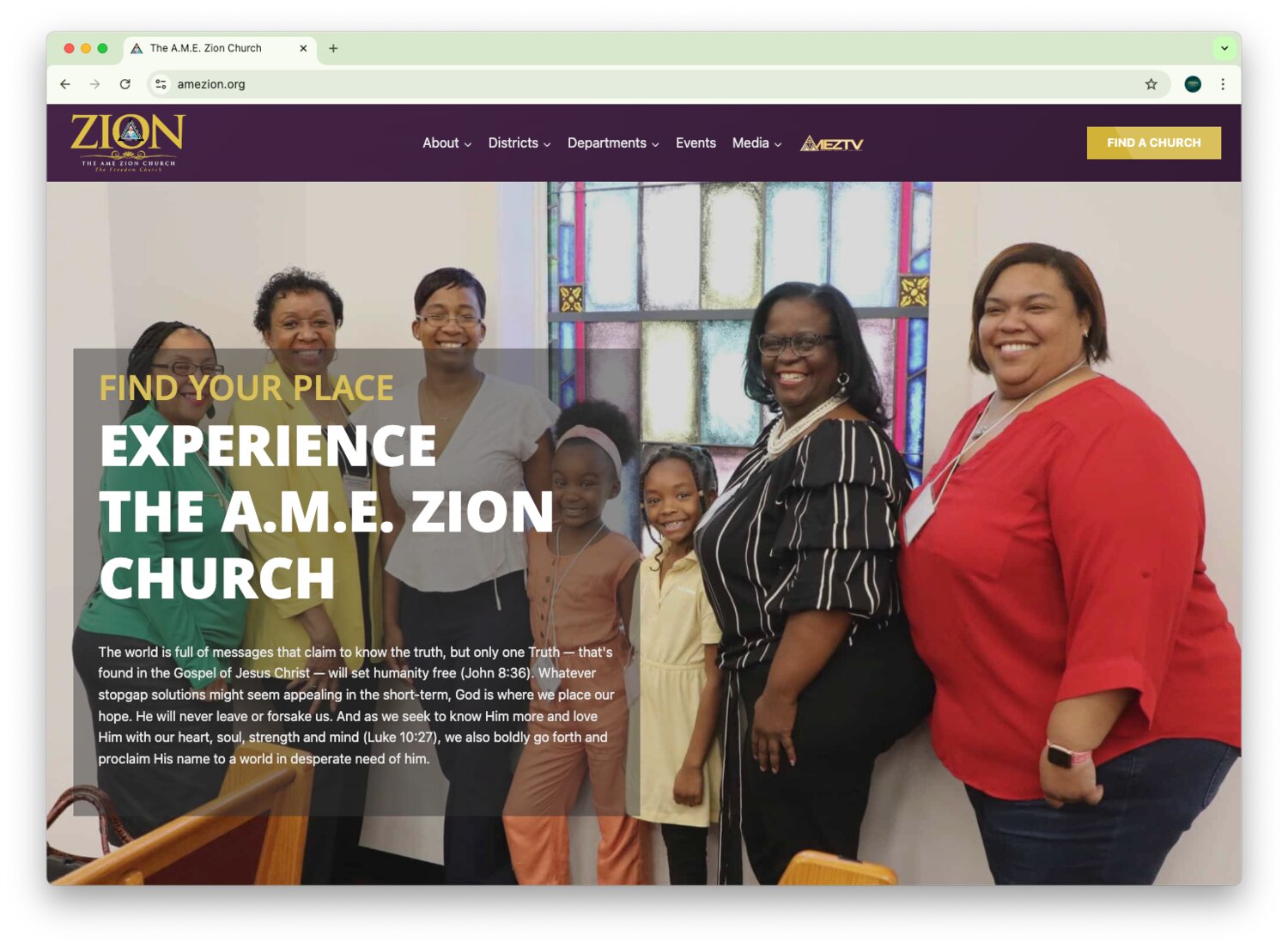 The New A.M.E. Zion Website - Image