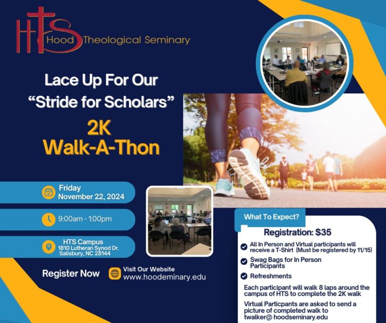 Hood Theological Seminary to Host “Stride for Scholars” 2K Walk-A-Thon