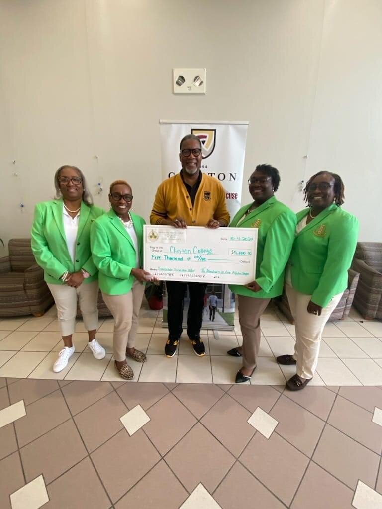 Clinton College Receives $5,000 in Generous Donations from Freedom Temple Ministries and Alpha Kappa Alpha Sorority