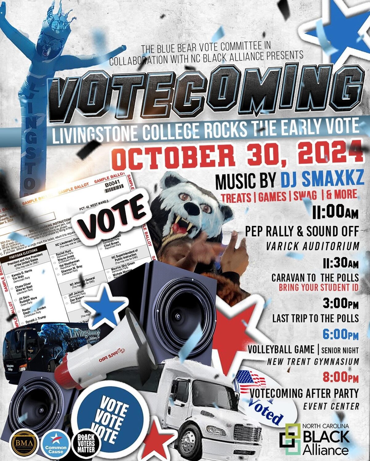 Livingstone Students Rally for Early Voting: “Blue Bears Rock the Early Vote” - Image