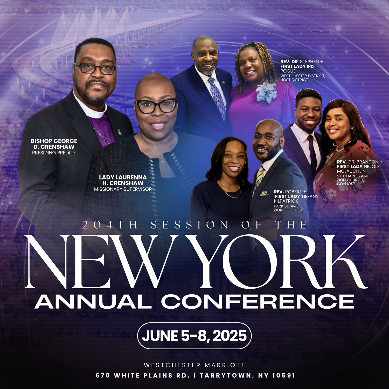 204th ANNUAL SESSION OF THE NEW YORK CONFERENCE WELCOMES BISHOP GEORGE D. CRENSHAW & MISSIONARY SUPERVISOR LADY  LAURENNA H. CRENSHAW - Image